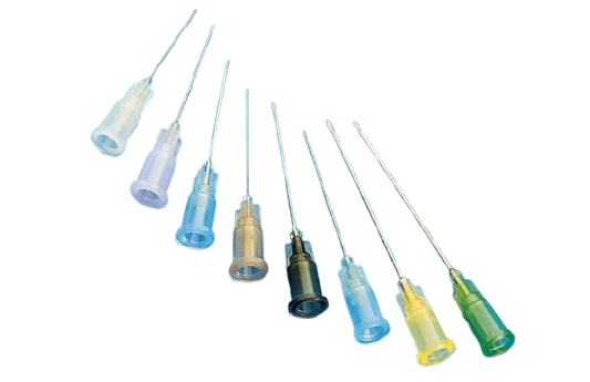 Agujas desechables de varios tamaños